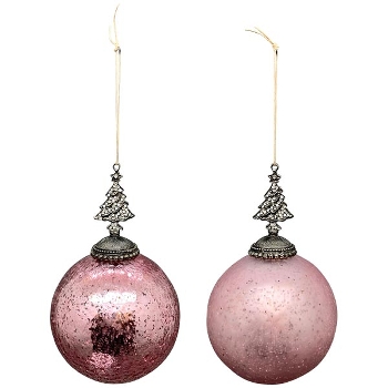 Ornament Vitreous, rosa, Glas, 10x10x16 cm