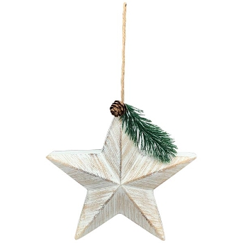 SternHänger Dost, weiß, MDF/Plastik, 17,5x5,5x17,5 cm