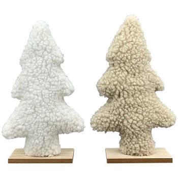 Baum Lanky, weiß, Polyester/MDF, 15x5x27 cm