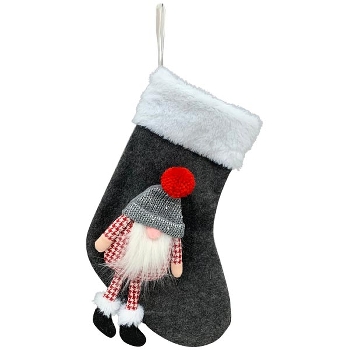 XmasHänger Fily, grau, Polyester, 23x1x35 cm