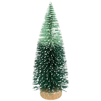 Baum Teal, grün, Plastik/Holz, 8x8x21 cm