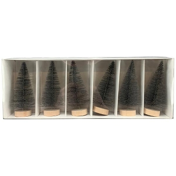 Baum Teal, silber, Plastik/Holz, 31x5,2x11 cm