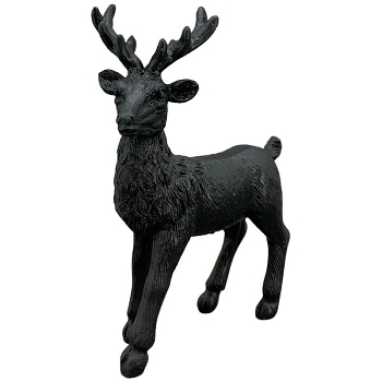 Rentier Sobre, schwarz, Polyresin, 9x4x12 cm