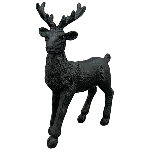 Rentier Sobre, schwarz, Polyresin, 9x4x12 cm