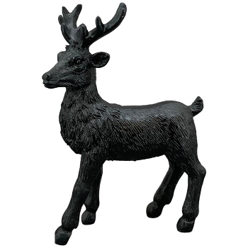 Rentier Sobre, schwarz, Polyresin, 9x4x12 cm