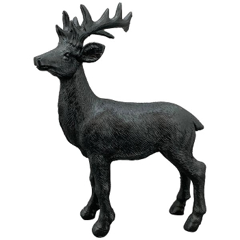 Rentier Sobre, schwarz, Polyresin, 16x11x22 cm