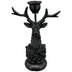 KerzenHalter Sobre, schwarz, Polyresin, 15x7x21 cm