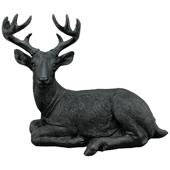 Rentier Sobre, schwarz, Polyresin, 25x12x20 cm