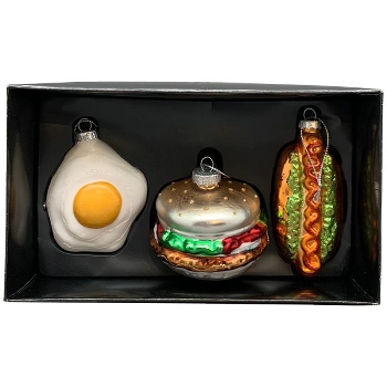 BaumSchmuckSet/3 GlossY, Glas, 24x9x14 cm