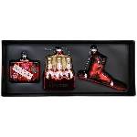 BaumSchmuckSet/3 GlossY, Glas, 8,4x7,6x3 cm