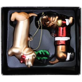 BaumSchmuckSet/2 GlossY, Glas, 14x6x12,3 cm