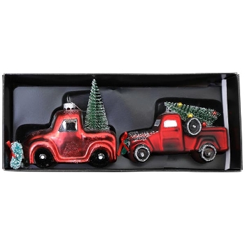 BaumSchmuckSet/2 GlossY, Glas, 11,5x7,3x5,2 cm