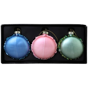 BaumSchmuckSet/3 GlossY, Glas, 5,9x6,6x4,1 cm