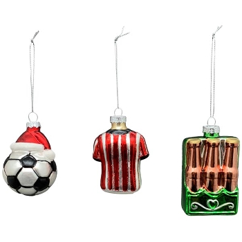 BaumSchmuckSet/3 GlossY, Glas, 7,6x5,5x5,5 cm