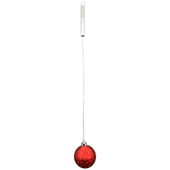 LED KugelHänger Lumière, rot, Glas, 10x10x9,5 cm