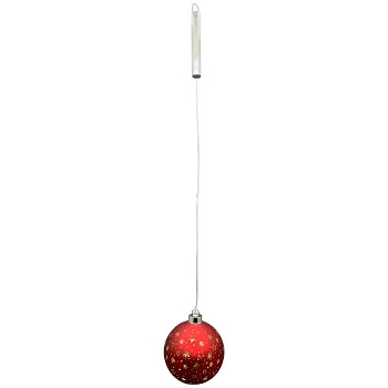 LED KugelHänger Lumière, rot, Glas, 12x12x11,5 cm