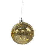 LED KugelHänger Lumière, gold, Glas, 15x15x14,5 cm