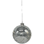 LED KugelHänger Lumière, silber, Glas, 15x15x14,5 cm