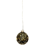 LED KugelHänger Lumière, schwarz, Glas, 15x15x14,5 cm