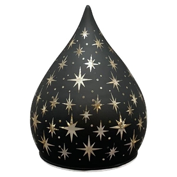 LED Licht Lumière, schwarz, Glas, 10x10x12 cm