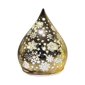 LED Licht Lumière, gold, Glas, 10x10x12 cm