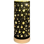 LED Licht Lumière, schwarz, Glas, 9x9x22 cm
