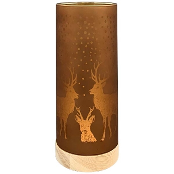 LED Licht Lumière, braun, Glas, 9x9x22 cm