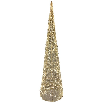 LED Baum Lumière, gold, Metall, 25x25x100 cm+600L