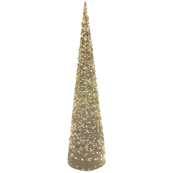 LED Baum Lumière, gold, Metall, 30x30x120 cm+720L