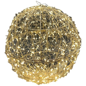LED Kugel Lumière, gold, Metall, 30x30x30 cm+400L