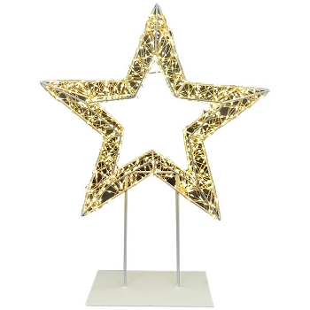 LED Stern Lumière, silber, Metall, 45x13x55 cm+960L