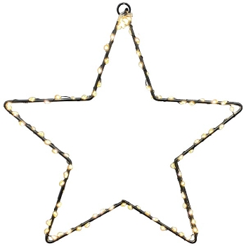LED SternHänger Lumière, schwarz, Metall, 25x25 cm