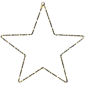 LED SternHänger Lumière, schwarz, Metall, 45x45 cm