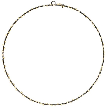 LED RingHänger Lumière, schwarz, Metall, 45x45 cm+150L