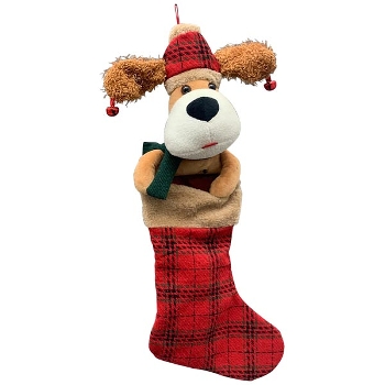 Singender & tanzender WeihnachtsHund Fily, Polyester/Plastik, 25x13x58 cm
