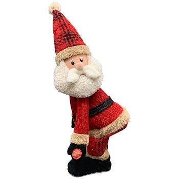 Singender & tanzender Weihnachtsmann Fily, Polyester/Plastik