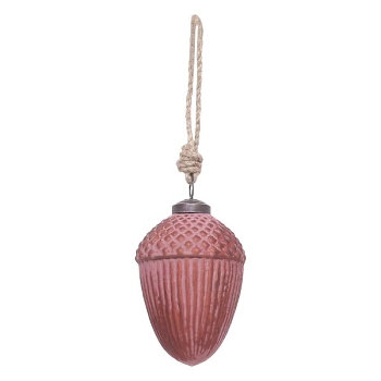 Ornament Vitreous, burgunder, Glas, 7x7x10 cm