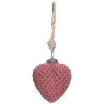 Ornament Vitreous, burgunder, Glas, 8x2x7 cm