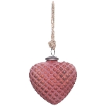 Ornament Vitreous, burgunder, Glas, 10x4x10 cm