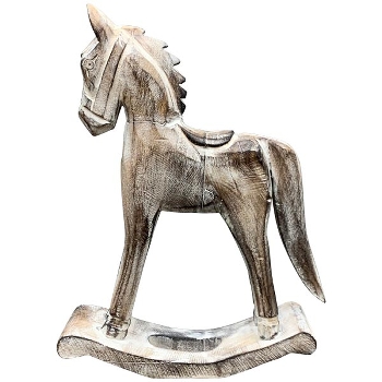 Pferd Dost, Holz, 25x6x34 cm