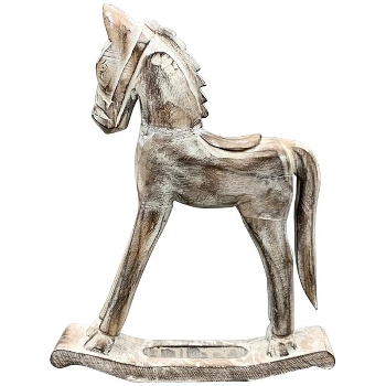 Pferd Dost, Holz, 34x8x45 cm