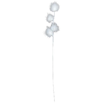 Fluffy ArtificialNature, weiß, Plastik, 8x5x52 cm