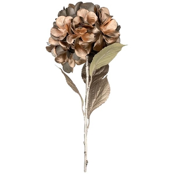 Hortensie ArtificialNature, bronze, Wolle/Plastik, 20x13 cm