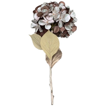 Hortensie ArtificialNature, silber, Wolle/Plastik, 20x13 cm