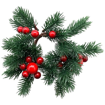 TannenKranz mit Beeren ArtificialNature, PE, Ø 17 cm