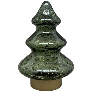 LED Baum PENO, grün, Glas, 13,7x13,7x21,5 cm