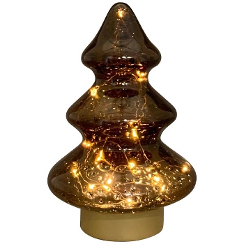 LED Baum PENO, orange, Glas, 13,7x13,7x21,5 cm