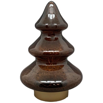 LED Baum PENO, orange, Glas, 19x19x28,5 cm