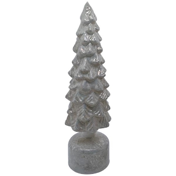 LED Baum PENO, weiß, Glas, 10x36,5 cm