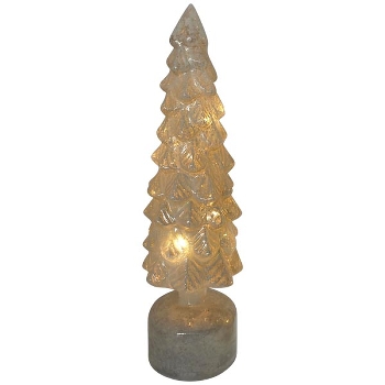 LED Baum PENO, weiß, Glas, 10x36,5 cm